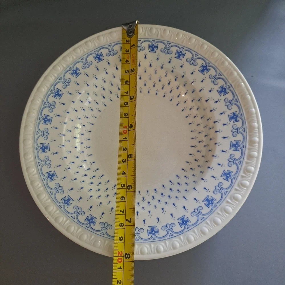 Vintage Copeland Spode Soup Bowls Earthenware Blue White Ermine